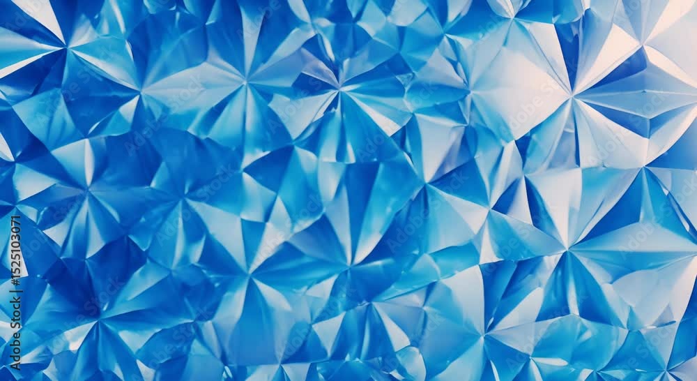 Poster abstract geometric blue crystal patterns captured in a serene atmosphere showcasing depth and textur