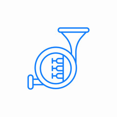 french horn icon sign vector