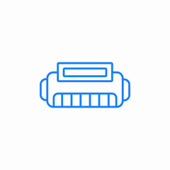 harmonica musical instrument icon sign vector
