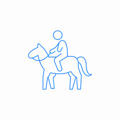 horse rider icon sign vector