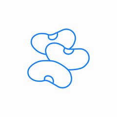 kidney beans icon sign vector