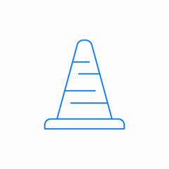 road cone icon sign vector