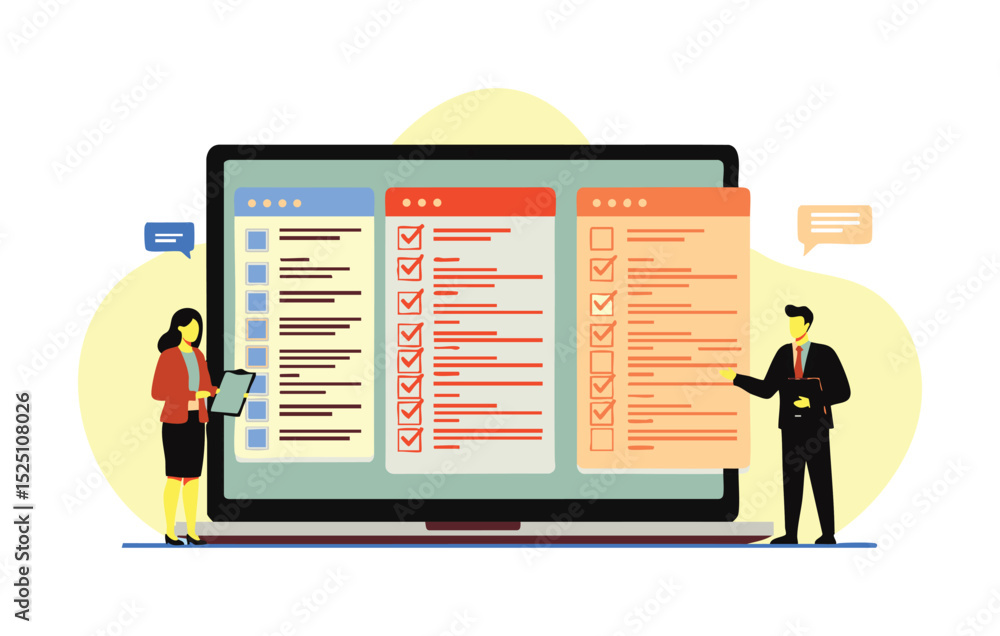 Poster streamlining teamwork collaborative checklist & task management for enhanced productivity and effici