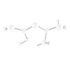 3D image of Acetic anhydride skeletal formula - molecular chemical structure of  ethanoic anhydride isolated on white background