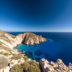 Un'esplosione di azzurro intenso avvolge le maestose scogliere di Capo Caccia