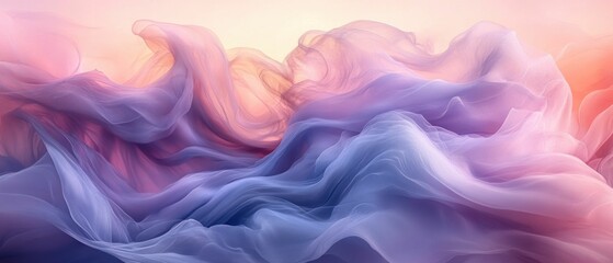 Obraz premium Delicate, flowing fabrics in soft pastel hues
