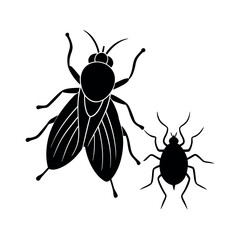 Odorous House Ant Insect Silhouette Vector Illustration