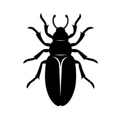 Pseudoscorpion Insect Silhouette Vector Illustration
