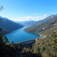 Batak Reservoir - lake and dam in Bulgaria, located in the Rhodope Mountains and is the third largest in Bulgaria.