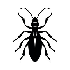 Stink Bug Insect Silhouette Vector Illustration