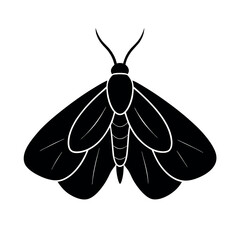 Stinging Caterpillar Insect Silhouette Vector Illustration