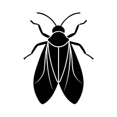 Stonefly Insect Silhouette Vector Illustration