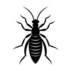 Tent Caterpillar Insect Silhouette Vector Illustration