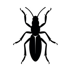 Water Strider Insect Silhouette Vector Illustration