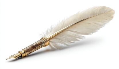Feather quill pen antique writing instrument