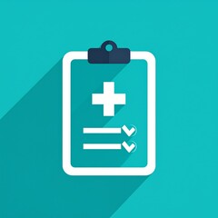 Obraz premium illustration of a clipboard with a checklist, symbolizing patient records 