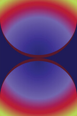 Vibrant Abstract Symmetry with Radiant Gradient and Curved Geometry