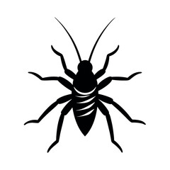 Bagworm Moth Insect Silhouette Vector Illustration