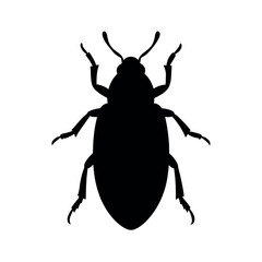 Emperor Moth Insect Silhouette Vector Illustration