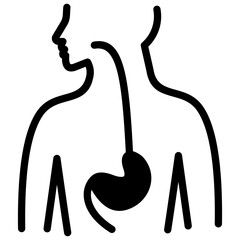 stomach glyph icon