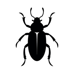 Fungus Gnat Insect Silhouette Vector Illustration