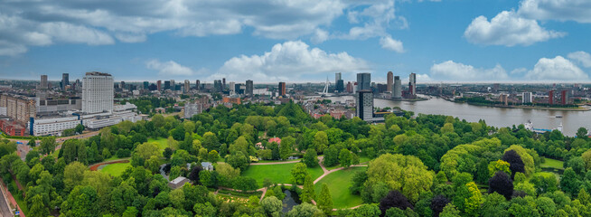 Vistas de Rotterdam desde la torre Euromast