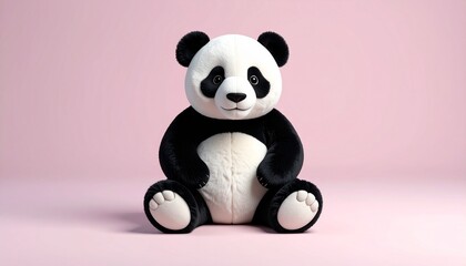 Obraz premium panda bear with bamboo