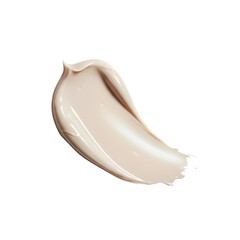Cream swatch isolated on white or transparent background. PNG