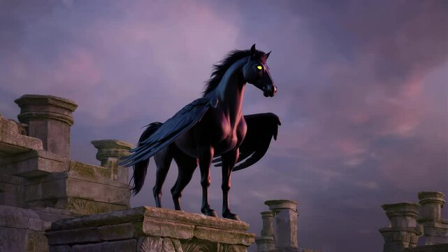 Black Winged Horse