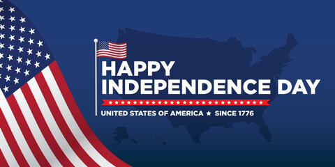 Happy Fourth of July Independence day USA Background Design Vector illustration