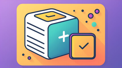 Color illustration icon for basically