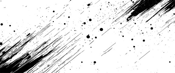 Vector black splatter watercolor grunge pattern design brush strokes overlay texture