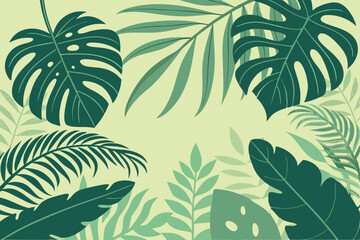 Fototapeta premium Detailed green leaf design for nature themes
