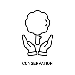 Icon a conservation, isolated against a clean background.