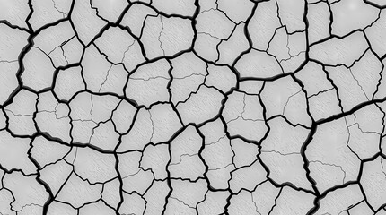 Abstract Cracked Earth Texture Dry Land, Drought, Desert, Fissures, Ground