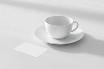 minimalistic business card mockup on clean background featuring single color accent