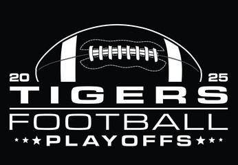Tigers Football Playoffs Design is a modern graphic design for your Tigers football team playoff game. This great for shirts and other products, promotions or advertising.