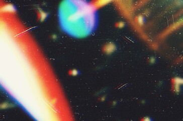 Abstract dust scratches noisy light leaks photo overlay effect background, film grain texture with heavy noise and grain, grunge texture, flare effects