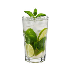 Mojito cocktail isolated on transparent_PNG