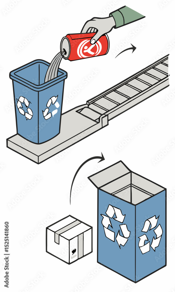 Poster recycling process guide to proper waste disposal and sorting