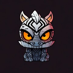 Cybernetic Zebra Cub: A Digital Fusion of Nature and Technology