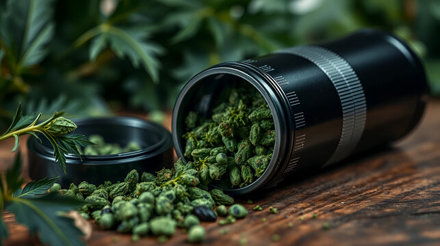 greender o grinder con un cogollo