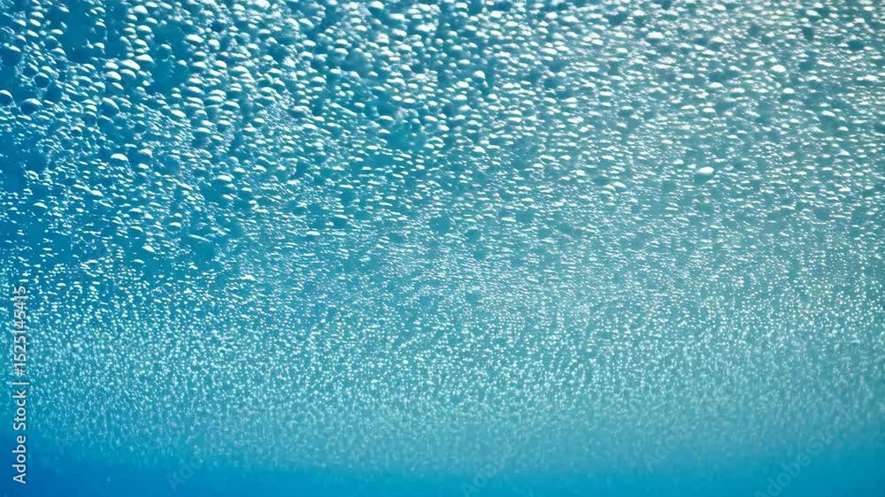 Aufkleber rising bubbles in blue water creating mesmerizing abstract patterns