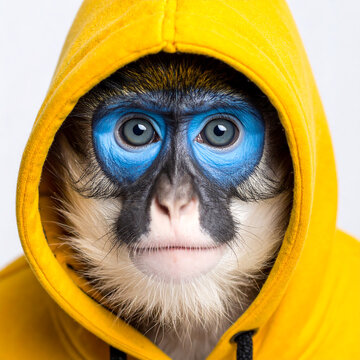 Monley - Vibrant Yellow Hoodie Displayed Against a Clean White Background
