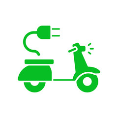 Icon a electric scooter, isolated against a clean background.