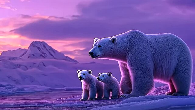 polar bear in the arctic