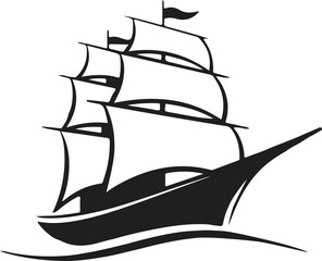 sailboat silhouette, boat icon, sailing ship shape, yacht silhouette, sea vessel icon, marine boat outline