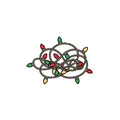 Tangled Christmas lights &ndash; refers to decoration stress or chaos