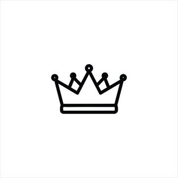 Gaming Victory Crown Line Icon Vector