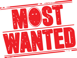 Most wanted red stamp text © jobaida